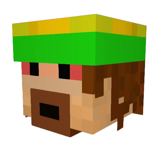 erTutankamon Minecraft avatar head, 3D render