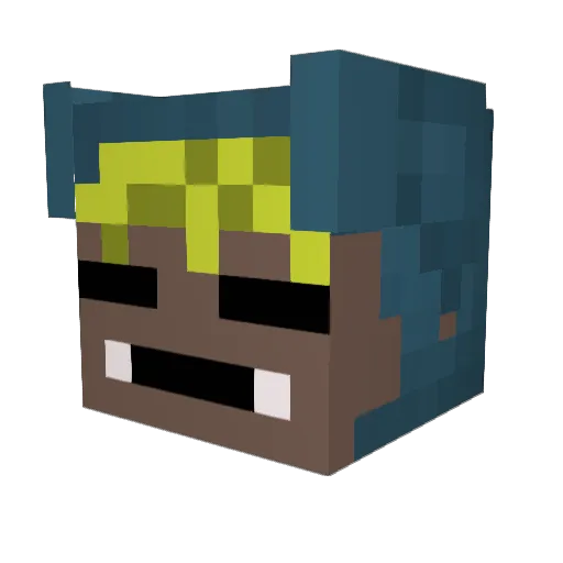 er_CAP_ITANO Minecraft avatar head, 3D render