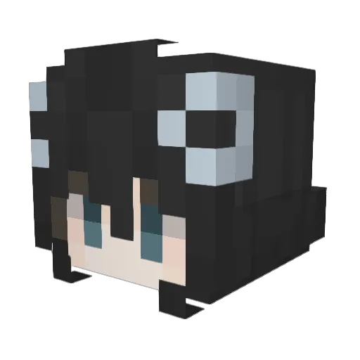 er_shi Minecraft avatar head, 3D render