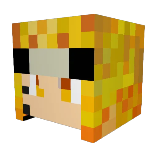 eragonblanc Minecraft avatar head, 3D render