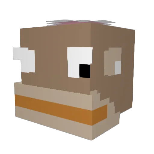 eransr Minecraft avatar head, 3D render