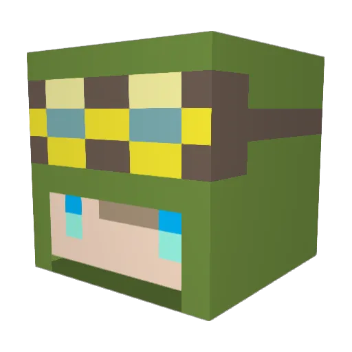 eraree Minecraft avatar head, 3D render
