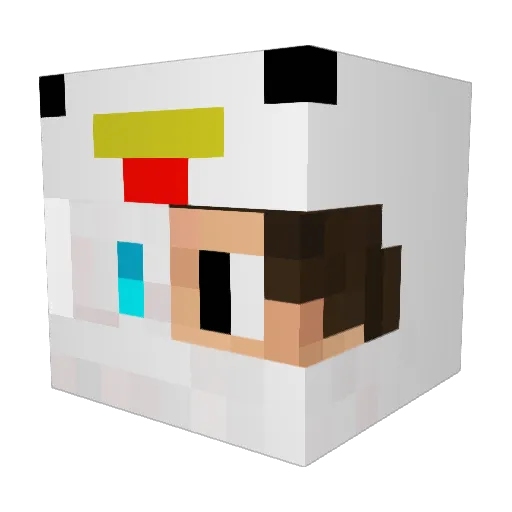 eraticate Minecraft avatar head, 3D render