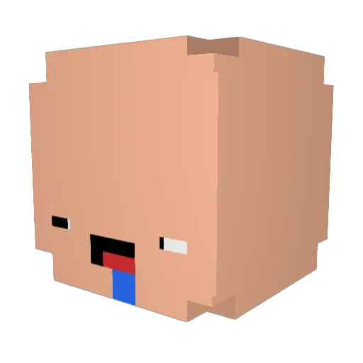 erbanpookie Minecraft avatar head, 3D render