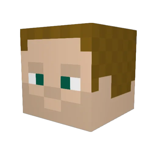 ercosak Minecraft avatar head, 3D render
