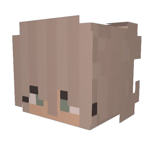 erdbeervodka Minecraft avatar head, 3D render