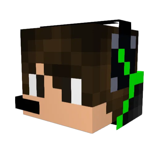 eren61 Minecraft avatar head, 3D render