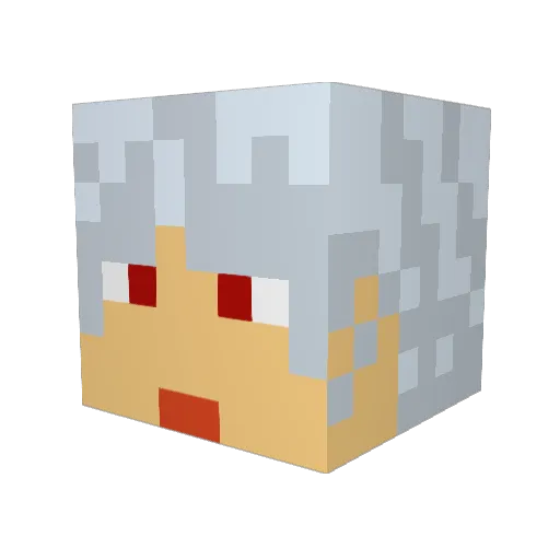 eren_twin Minecraft avatar head, 3D render