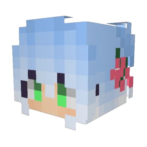 erezunu Minecraft avatar head, 3D render