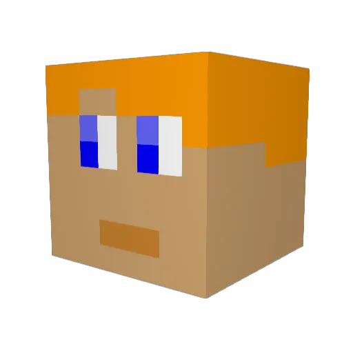 erfinder99 Minecraft avatar head, 3D render