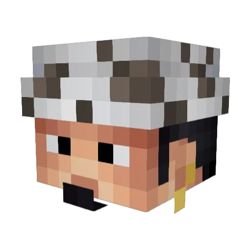 erfp Minecraft avatar head, 3D render