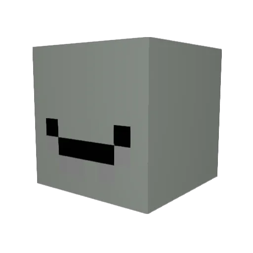 ergeasperge Minecraft avatar head, 3D render