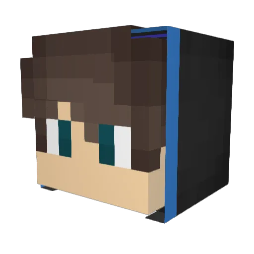 erggx Minecraft avatar head, 3D render