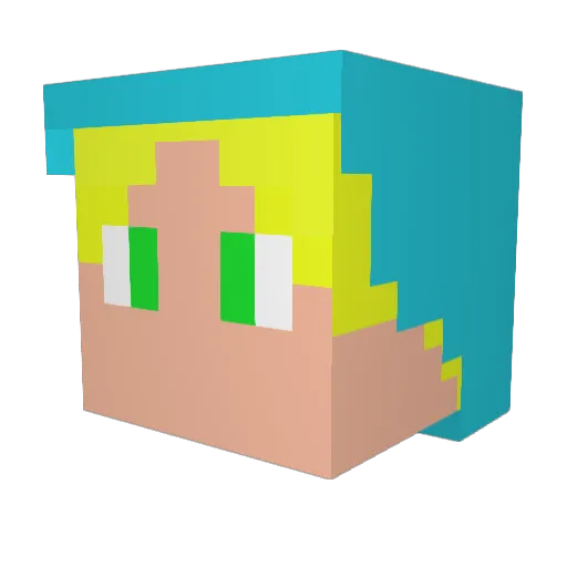 ergon98 Minecraft avatar head, 3D render