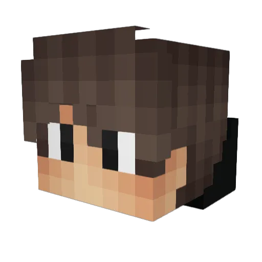 ergrobo Minecraft avatar head, 3D render