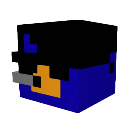 erhu1234 Minecraft avatar head, 3D render