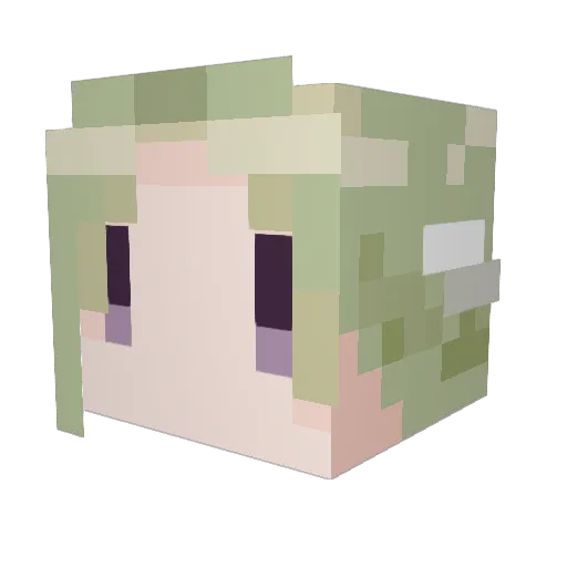 eri_dayo Minecraft avatar head, 3D render