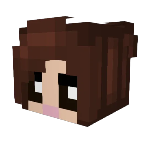 erica878 Minecraft avatar head, 3D render