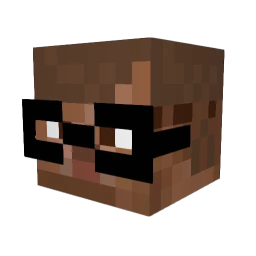 ericcanute Minecraft avatar head, 3D render