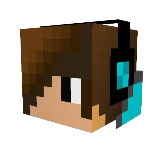 ericente Minecraft avatar head, 3D render