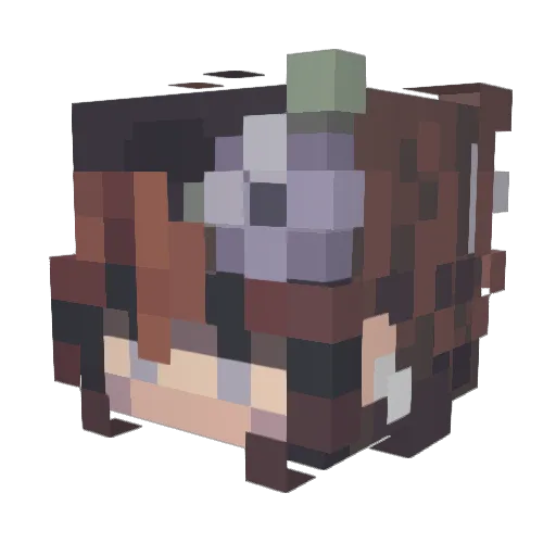 erichangg Minecraft avatar head, 3D render