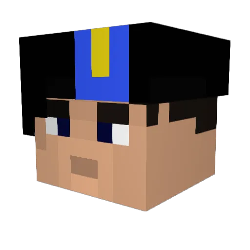 ericjx Minecraft avatar head, 3D render