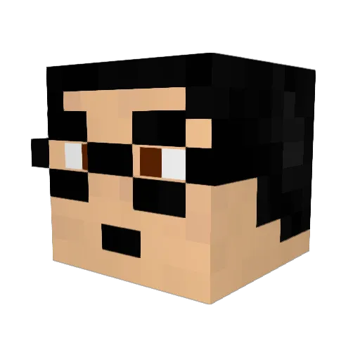 ericluwolf Minecraft avatar head, 3D render