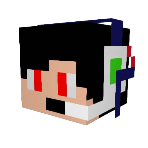 ericmuth Minecraft avatar head, 3D render