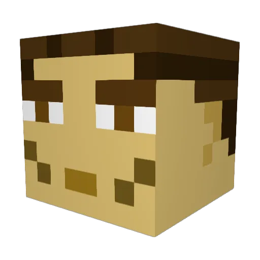 eriguwu Minecraft avatar head, 3D render