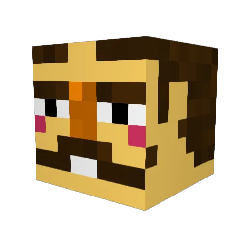 erikagent Minecraft avatar head, 3D render