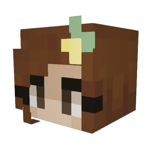 erikaidk Minecraft avatar head, 3D render