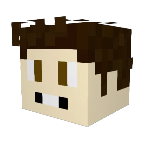erikpopmanda Minecraft avatar head, 3D render