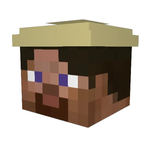 eriksans Minecraft avatar head, 3D render