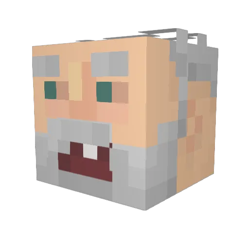 eriksenmarks Minecraft avatar head, 3D render