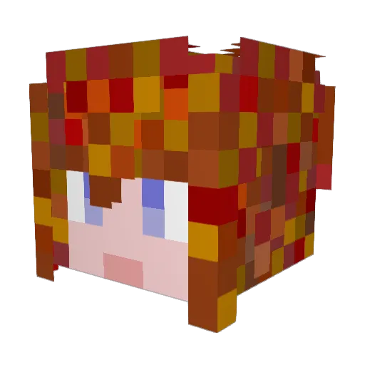 eringhi Minecraft avatar head, 3D render