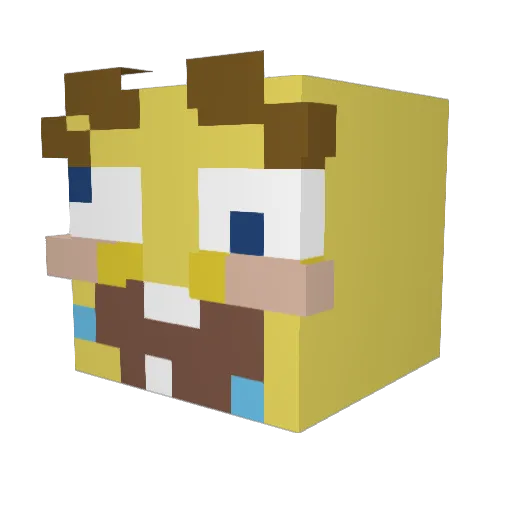 erisi12 Minecraft avatar head, 3D render