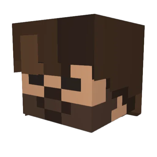 erjuaN3O Minecraft avatar head, 3D render