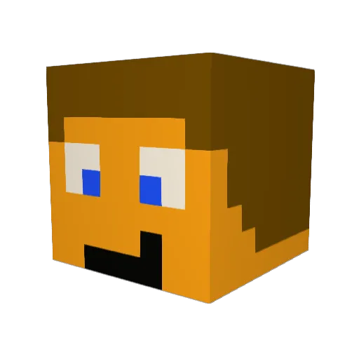 erk883 Minecraft avatar head, 3D render