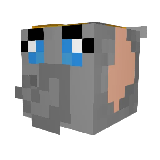 erkaregie Minecraft avatar head, 3D render
