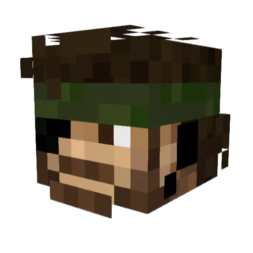 erken3 Minecraft avatar head, 3D render