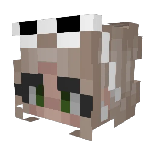 erlerce Minecraft avatar head, 3D render