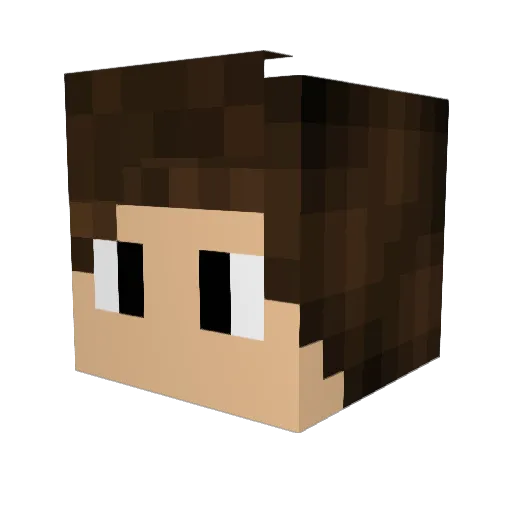 ermeLINDO Minecraft avatar head, 3D render