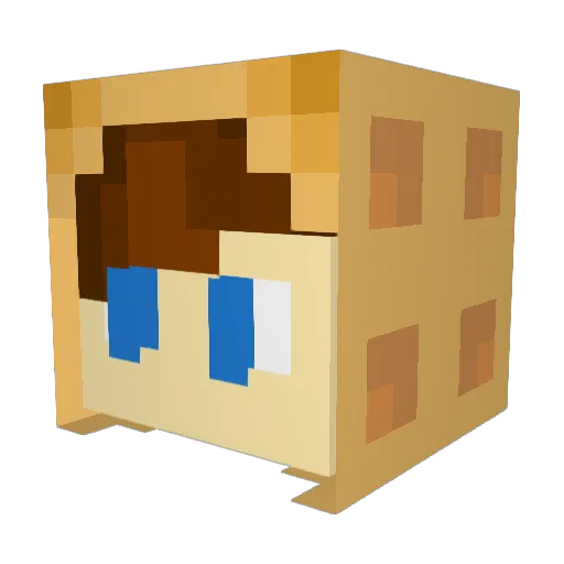 ermold22 Minecraft avatar head, 3D render