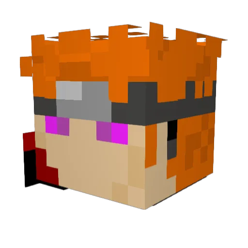 ernad_3 Minecraft avatar head, 3D render