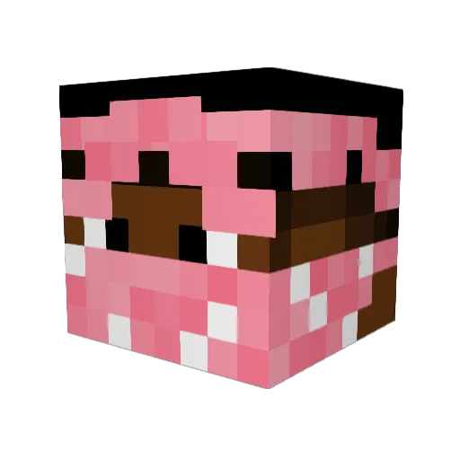 erng Minecraft avatar head, 3D render