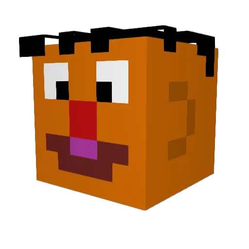 erniemaluco Minecraft avatar head, 3D render