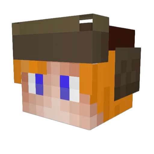 ernoplays Minecraft avatar head, 3D render