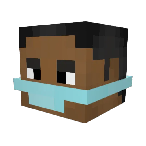 ernopo Minecraft avatar head, 3D render