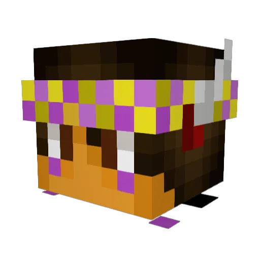 erochi_meta Minecraft avatar head, 3D render