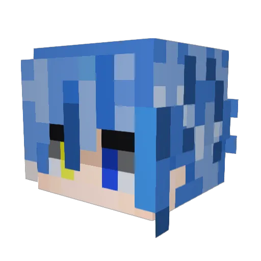 eros_vertex Minecraft avatar head, 3D render